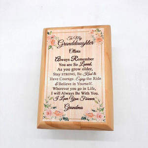 The Bradford Exchange Wooden To My Grandaughter(Olivia) 6" Music Jewelry Box NEW